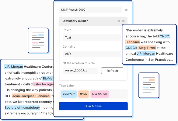 Named entity extraction and recognition with Snorkel Flow