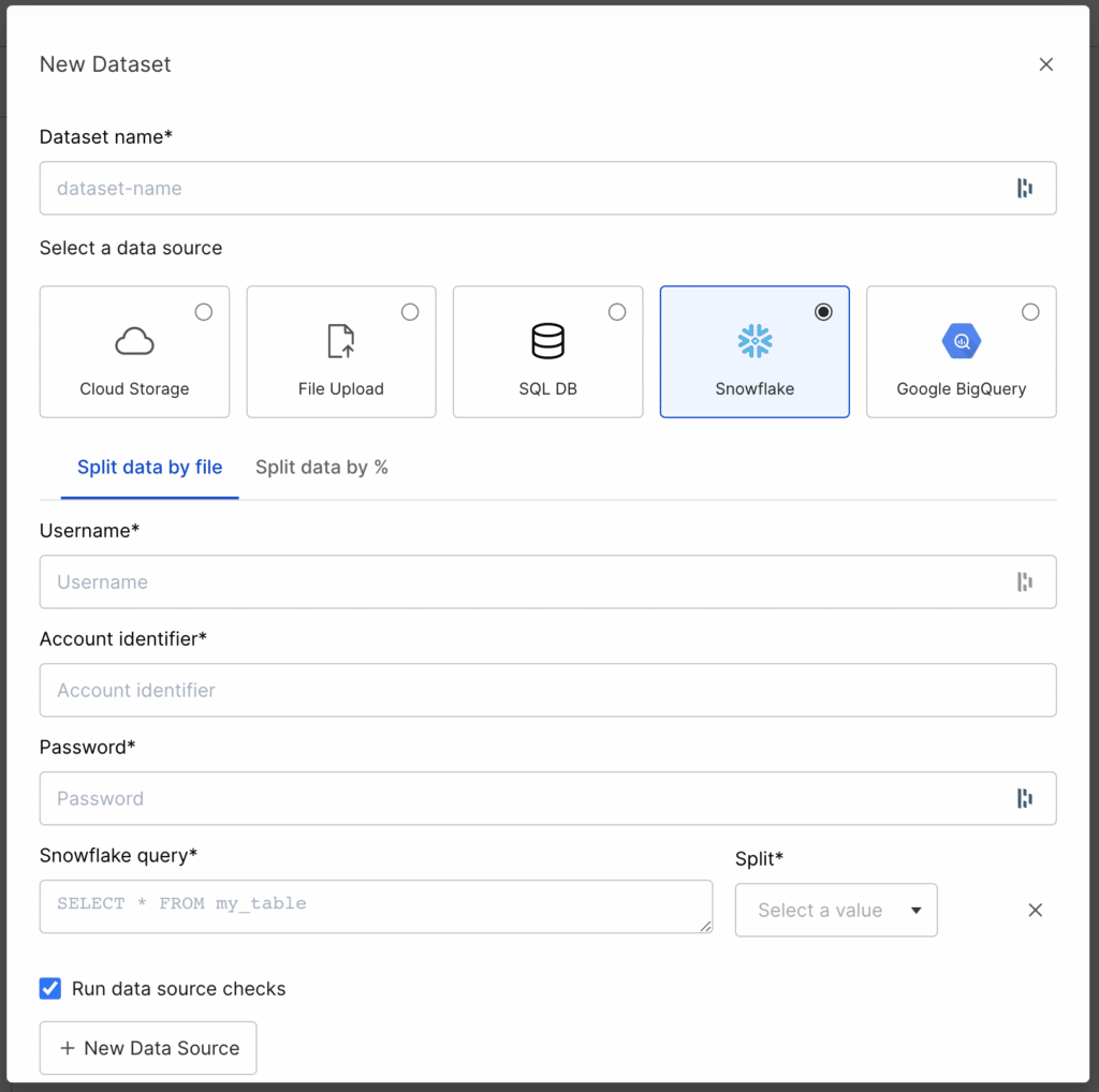 Snorkel Flow data ingestion sources.